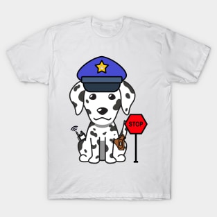 Funny Dalmatian Policeman T-Shirt